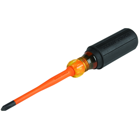 KLEIN TOOLS Slim-Tip Insulated Screwdriver, #2 Phillips, 4-Inch Round Shank 6934INS